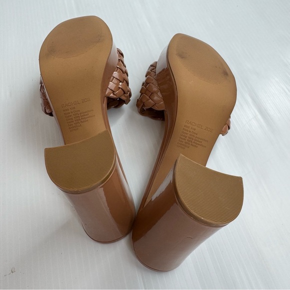 Rachel Zoe Gabrielle Women's Tan Woven Platform Heels - Picture 9 of 12